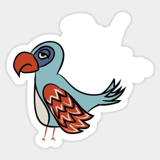 Funny Birder Pun Bird Stalker Illustrated Bird Sticker